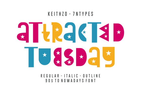 Attracted Tuesday: A Playful Display Font for Creative Designs