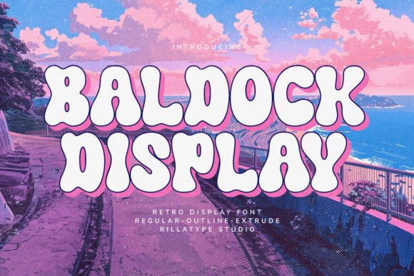 Baldock: A Groovy Display Font for Retro Design