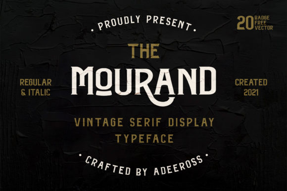Discover The Mourand: A Bold Vintage Typeface for Impactful Design