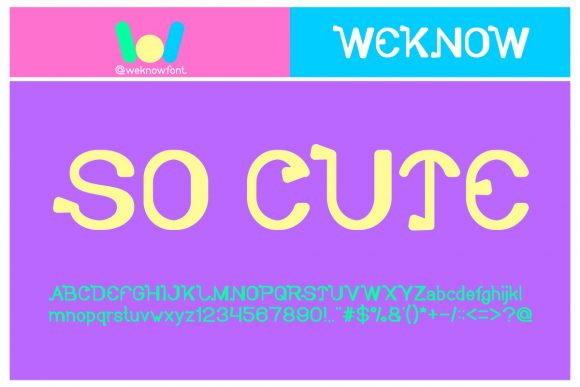 Discover the Quirky Charm of So Cute Display Font