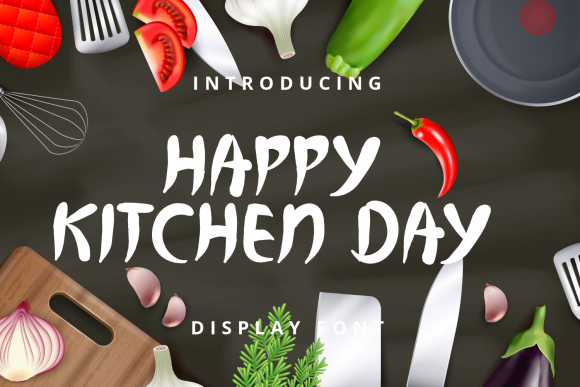 Happy Kitchen Day: A Charming Font for Creative Projects