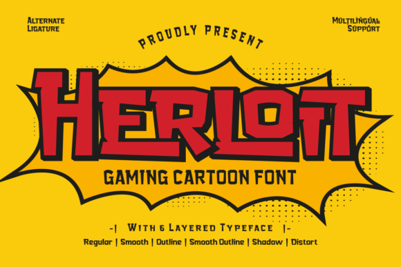 Herloit: A Gaming Font with Six Unique Styles