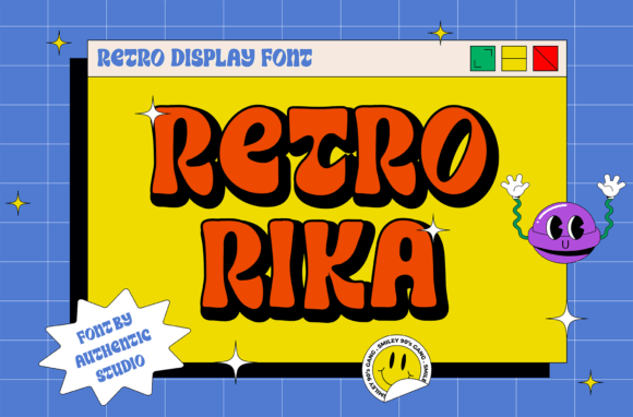 Retrorika: A Cool, Groovy All-Caps Display Font