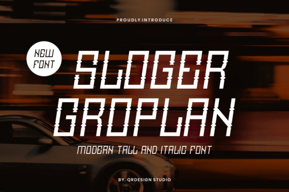 Sloger Groplan: A Fun, Uniquely-Shaped Display Font