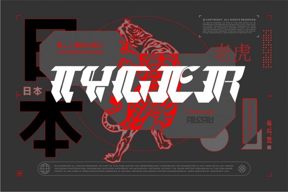 Tyger: A Futuristic Display Font for Modern Designs