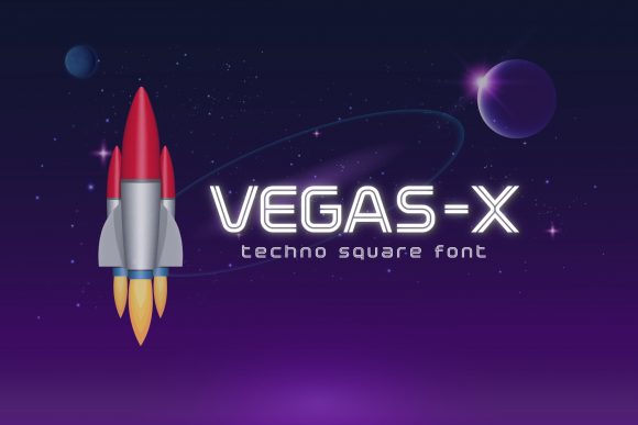 Vegas-X: A Futuristic Squared Display Font